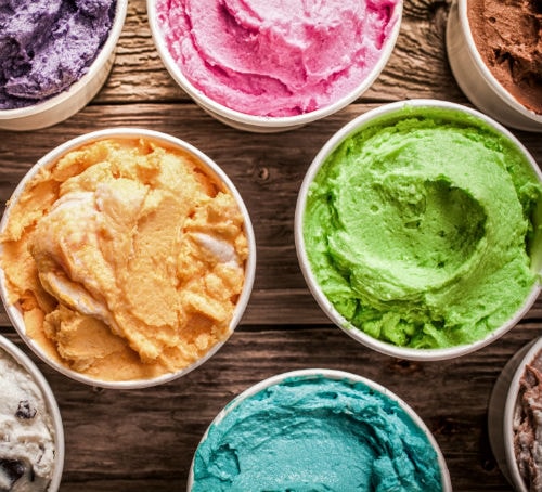 각종 다채로운 아이스크림